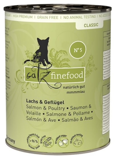 Catz Finefood Classic Łosoś i drób (N.05) puszka 400g - Image 4