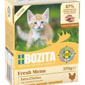 Bozita z Kurczakiem dla kociąt - kawałki w sosie kartonik 370g