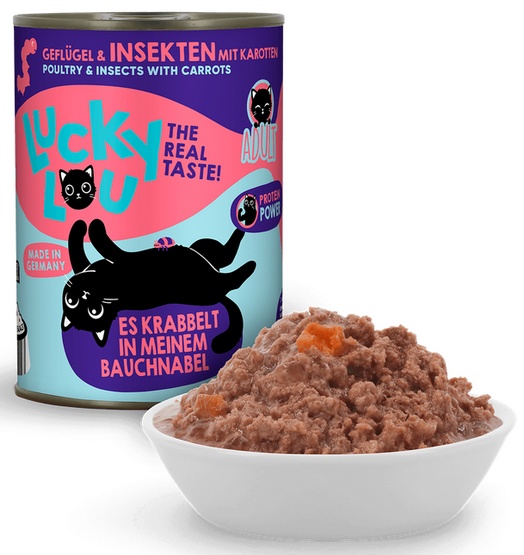 Lucky Lou Lifestage Adult Drób i owady puszka 400g - Image 2
