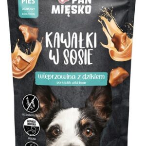 Pan Mięsko Karma mokra dla psa - wieprzowina z dzikiem kawałki w sosie saszetka 150g