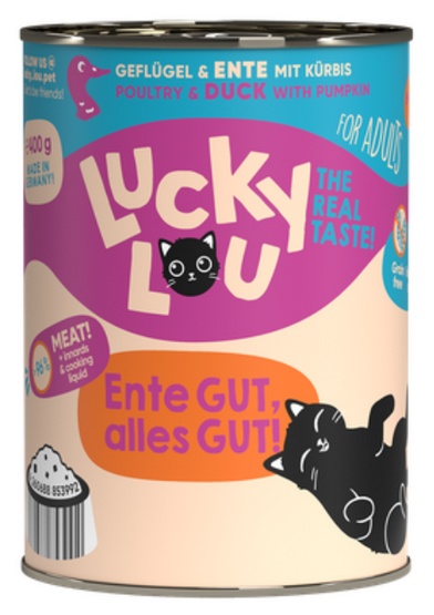 Lucky Lou Lifestage Adult Drób i kaczka puszka 400g - Image 4