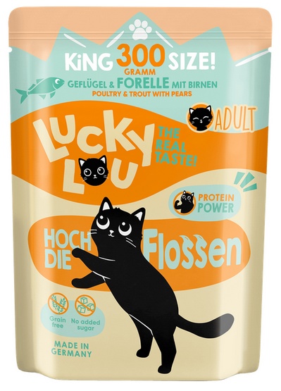 Lucky Lou Lifestage Adult Drób i pstrąg saszetka 300g - Image 2