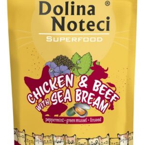 Dolina Noteci Superfood Kot Kurczak, wołowina i dorada saszetka 85g