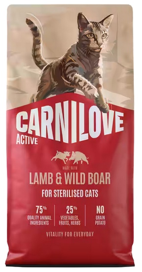 Carnilove Cat Active Lamb & Wild Boar Sterilised - jagnięcina i dzik 2kg
