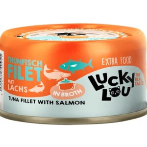 Lucky Lou Extrafood Tuńczyk & łosoś w bulionie puszka 70g