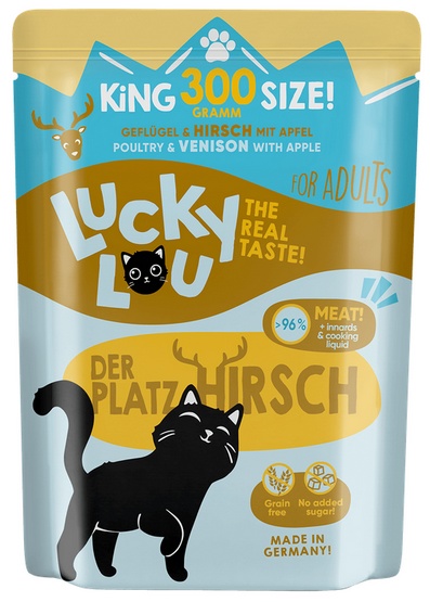 Lucky Lou Lifestage Adult Drób i jeleń saszetka 300g - Image 4