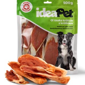 IdeaPet Uszka królicze z królikiem 500g