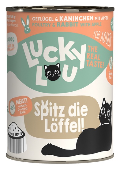 Lucky Lou Lifestage Adult Drób i królik puszka 400g - Image 4