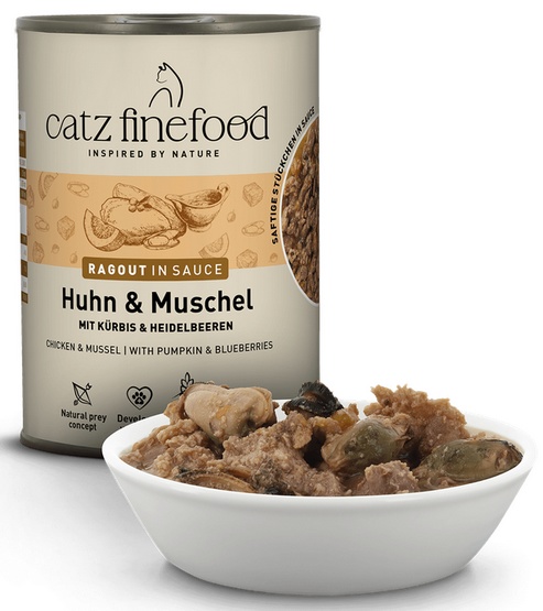 Catz Finefood Ragout in Sauce Kurczak i Omułek (N.613) puszka 380g - Image 2