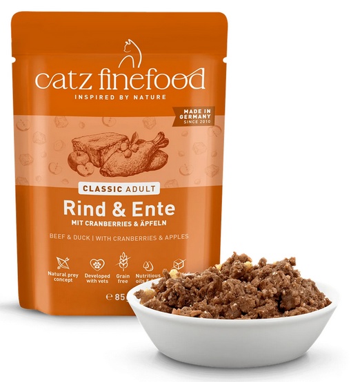 Catz Finefood Classic N.23 Wołowina i Kaczka saszetka 85g - Image 5