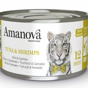 Amanova Cat Tuna & Shrimps - tuńczyk i krewetki w bulionie puszka 70g [12]