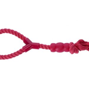Dingo Zabawka dla psa - Sznur z gryzakiem Denta Fresh 41cm różowy