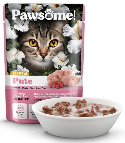 Pawsome Adult Light Pute - indyk saszetka 85g - Image 2
