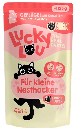 Lucky Lou Lifestage Kitten Drób saszetka 125g - Image 2