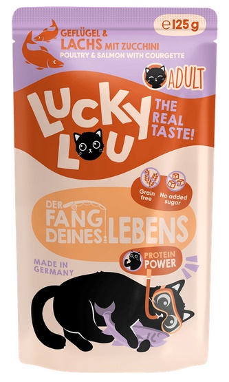 Lucky Lou Lifestage Adult Drób i łosoś saszetka 125g - Image 2
