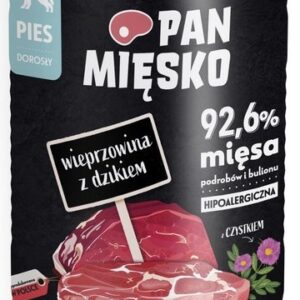 Pan Mięsko Karma mokra dla psa Wieprzowina z dzikiem puszka 400g