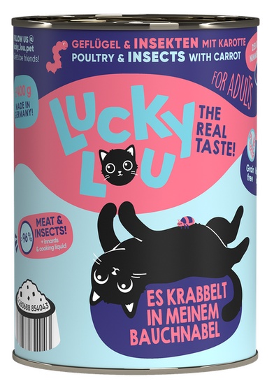 Lucky Lou Lifestage Adult Drób i owady puszka 400g - Image 4