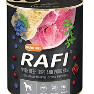 Rafi Pies Żołądki wołowe i szynka puszka 800g