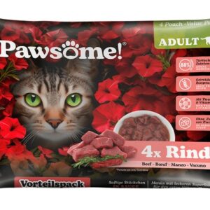Pawsome Adult Rind - wołowina saszetki 4x85g