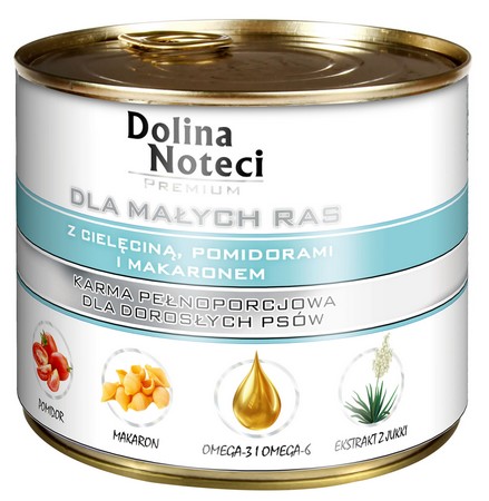 Dolina Noteci Premium Pies Mały Cielę, pomidor i makaron puszka 185g - Image 2