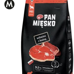 Pan Mięsko Karma sucha dla psa - wołowina i kozina chrupki M 20kg