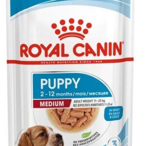 Royal Canin Medium Puppy karma mokra w sosie dla szczeniąt, od 2 do 12 miesiąca, ras średnich 140g