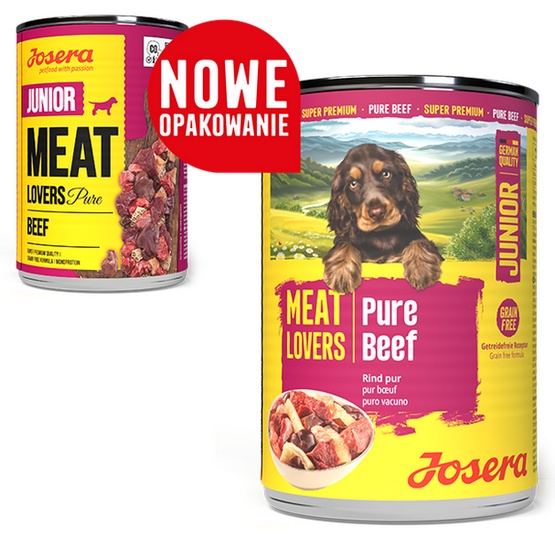 Josera Pies Meat Lovers Pure Junior Wołowina puszka 400g - Image 2