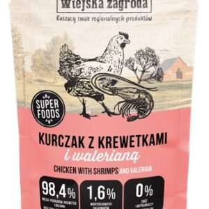 Wiejska Zagroda Kot Kurczak z krewetkami i walerianą saszetka 100g